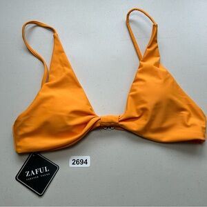 Zaful Swim Bikini Top Size 6 Orange New